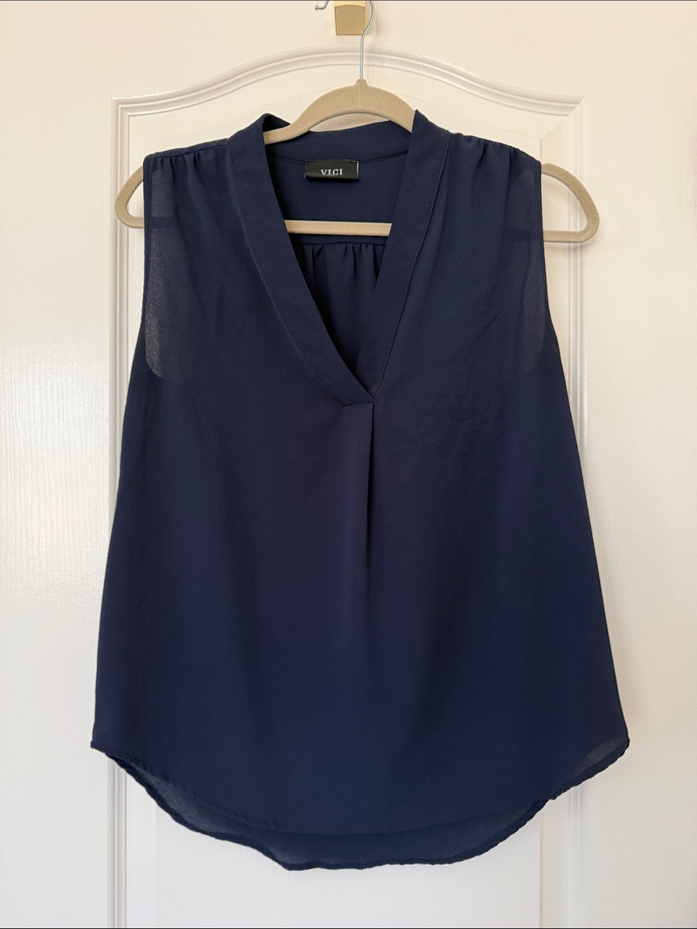 Vici Navy Sleeveless V-Neck Camisole